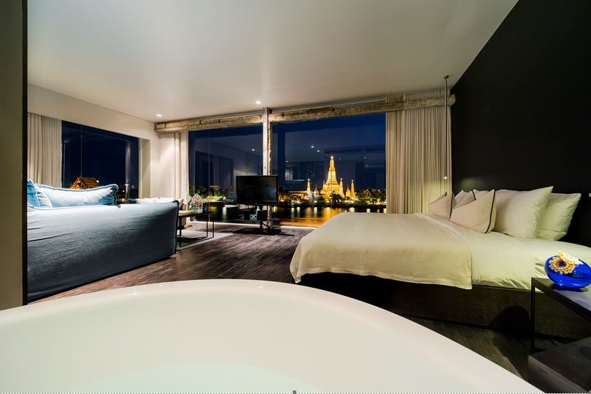 Sala Rattankosin is the ideal location to gaze at Wat Arun across the Chao Phraya River