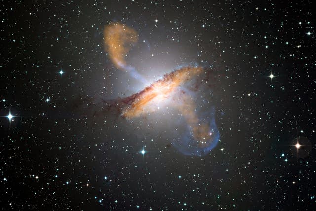 Centaurus A is a trillion times the mass of our sun