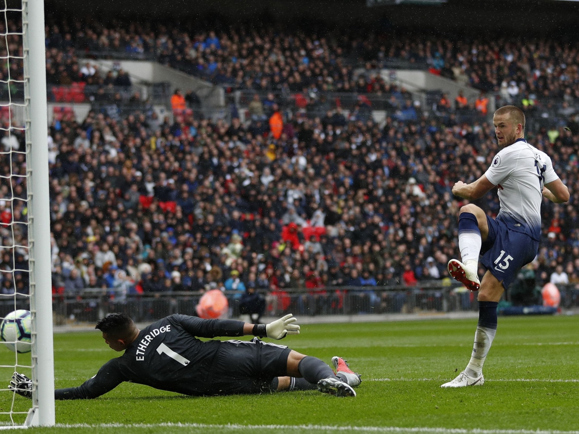 Eric Dier fires Spurs in front at Wembley