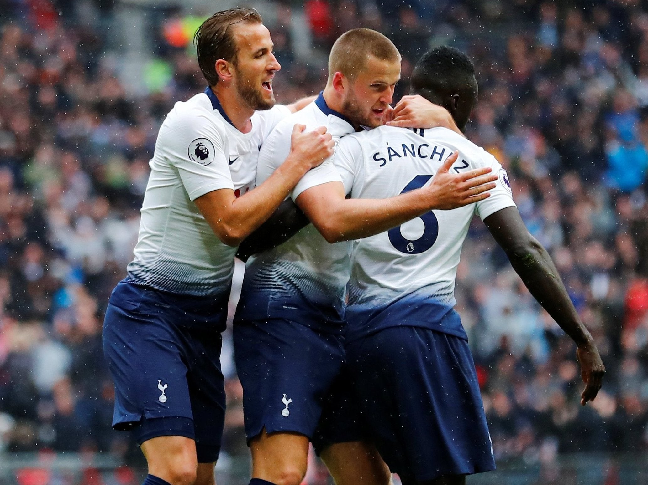 Tottenham’s Eric Dier celebrates the only goal in their win over Cardiff