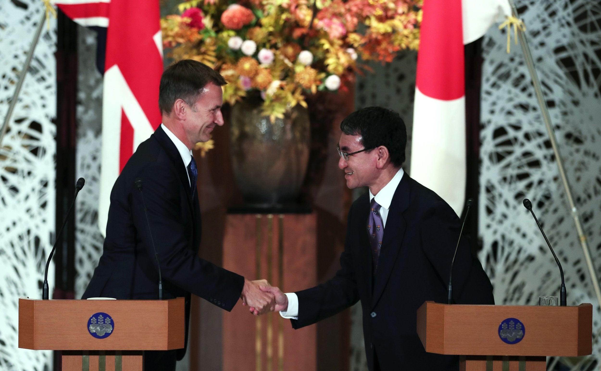 Jeremy Hunt has met with Japan’s foreign minister Taro Kono in the past, but even as Shinzo Abe says the UK can join TPP after Brexit, he still recognising that Brexit was a bad idea overall for the British economy
