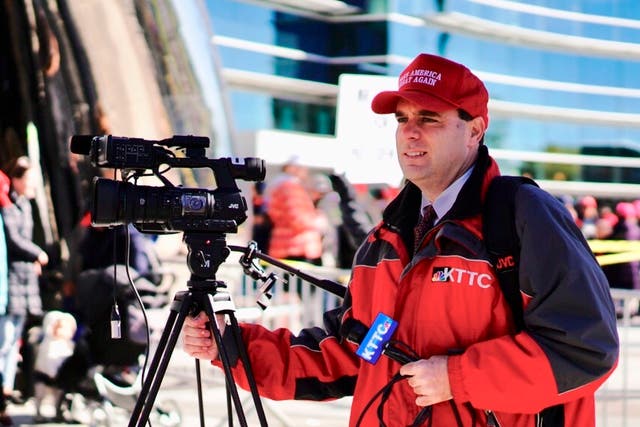Last broadcast of KTTC-TV local reporter James Bunner before being fired for wearing MAGA hat at Trump rally