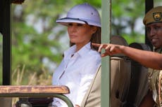 Melania Trump responds to backlash after wearing ‘colonial’ helmet