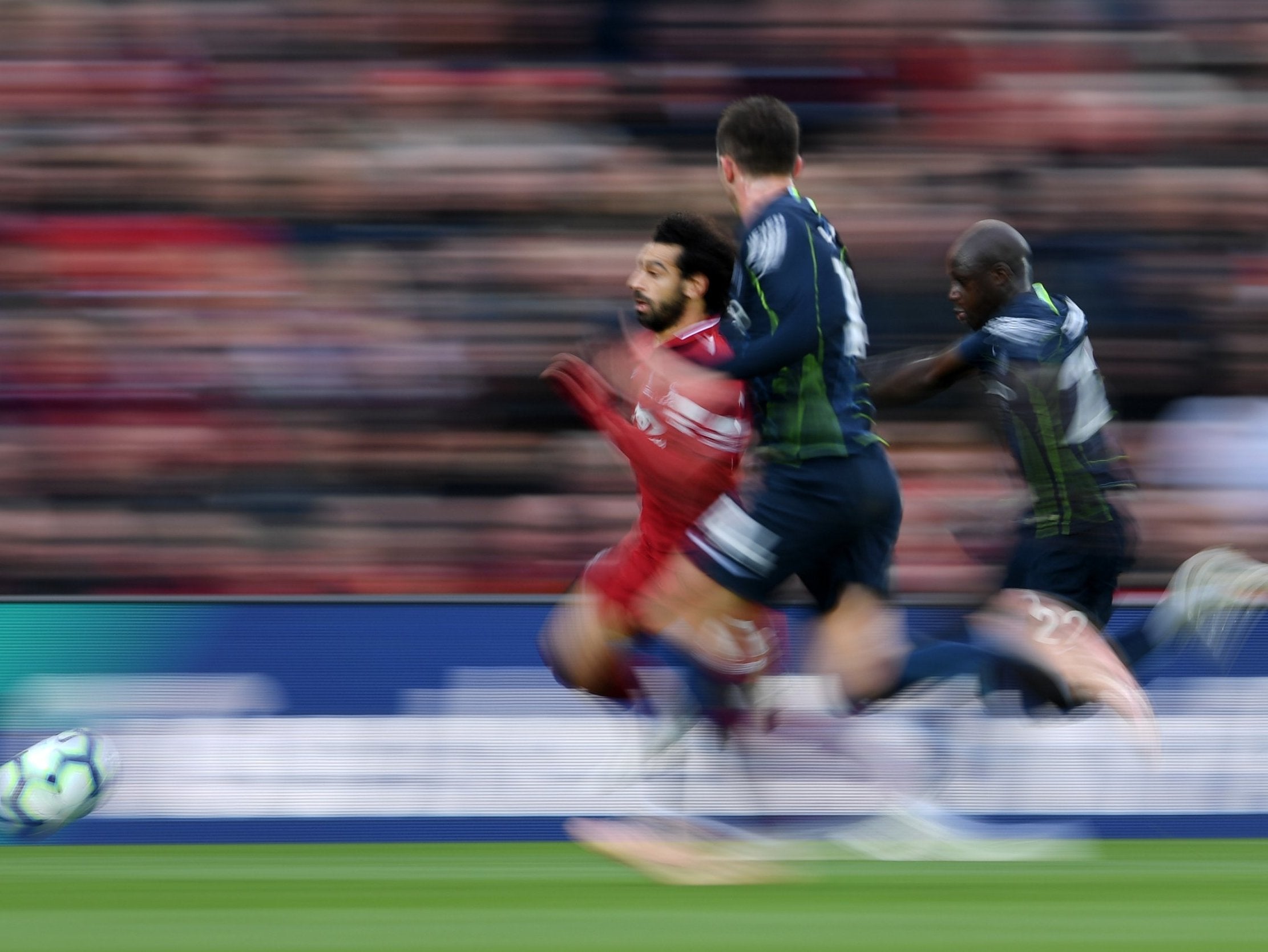 Mohamed Salah had limited impact against Manchester City