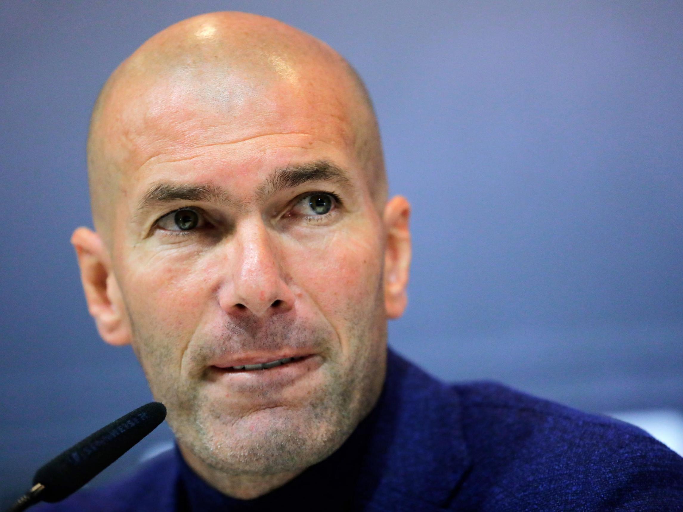 Zinedine Zidane attends a press conference