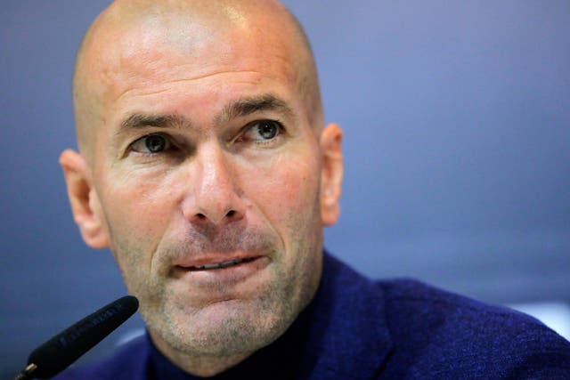 Zinedine Zidane attends a press conference