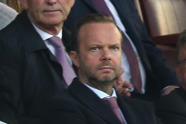 Executive vice chairman Ed Woodward of Manchester United watches from the directors box