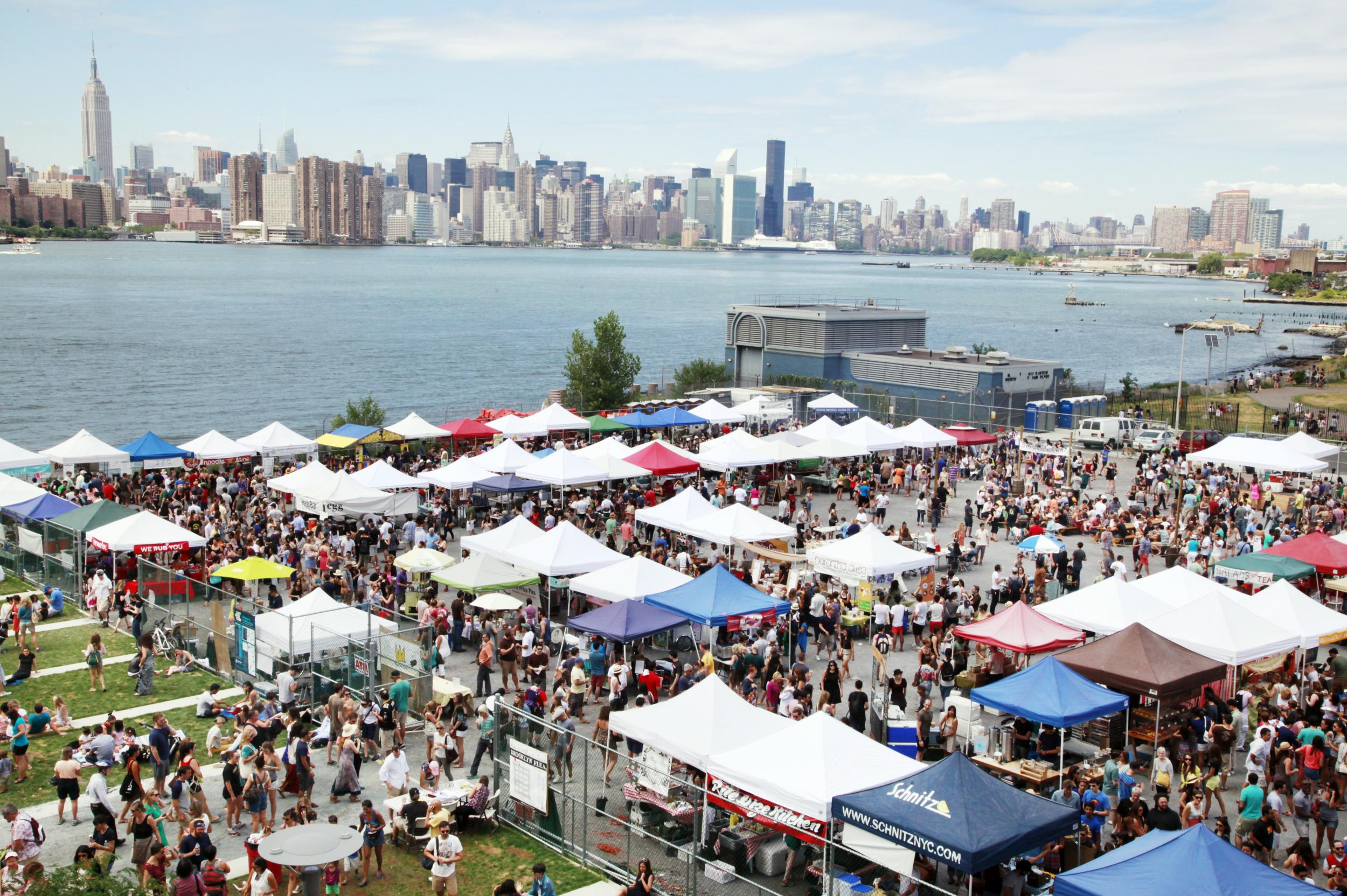 The Smorgasburg market is on every Saturday in East River Park