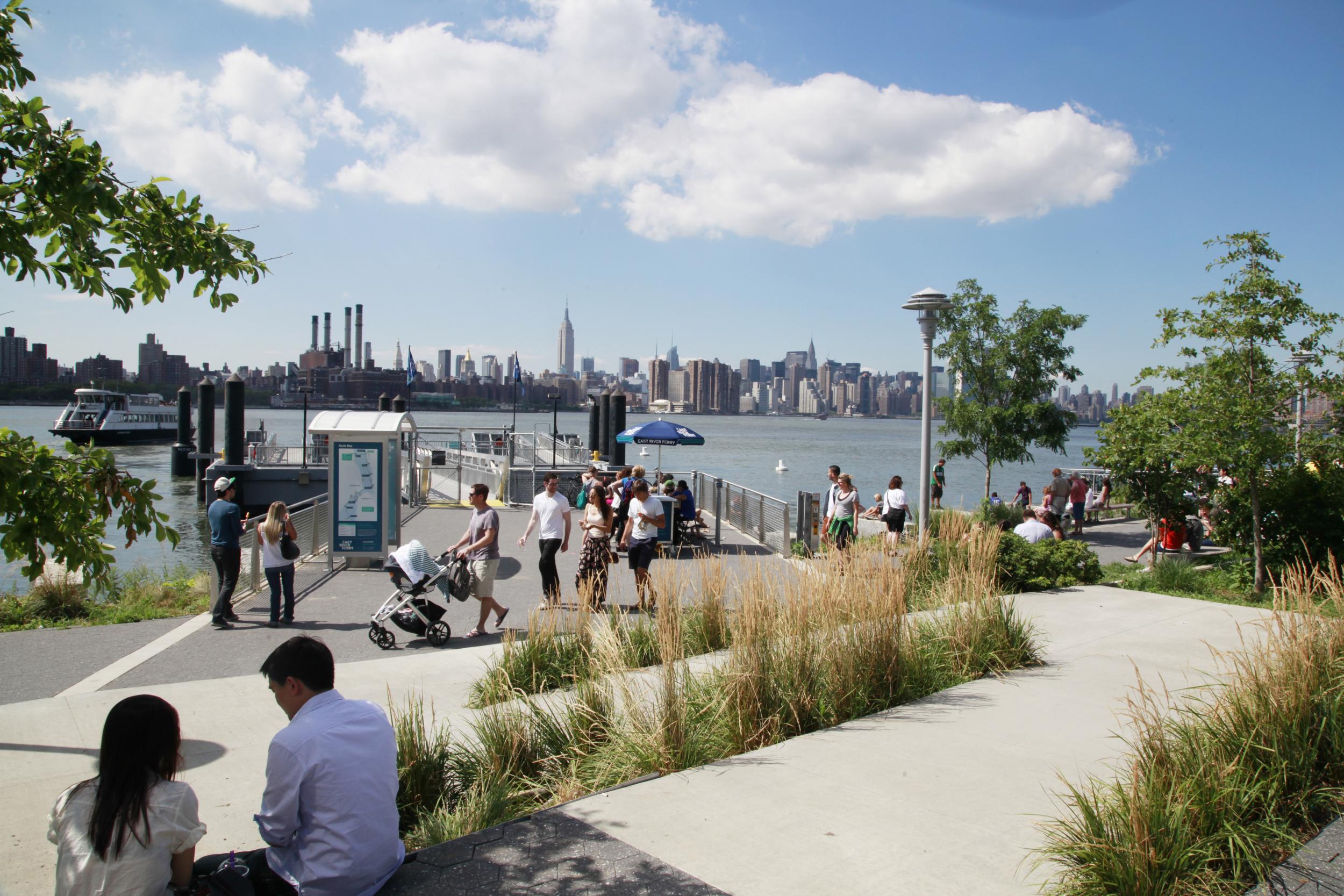 The East River Ferry terminal in Williamsburg