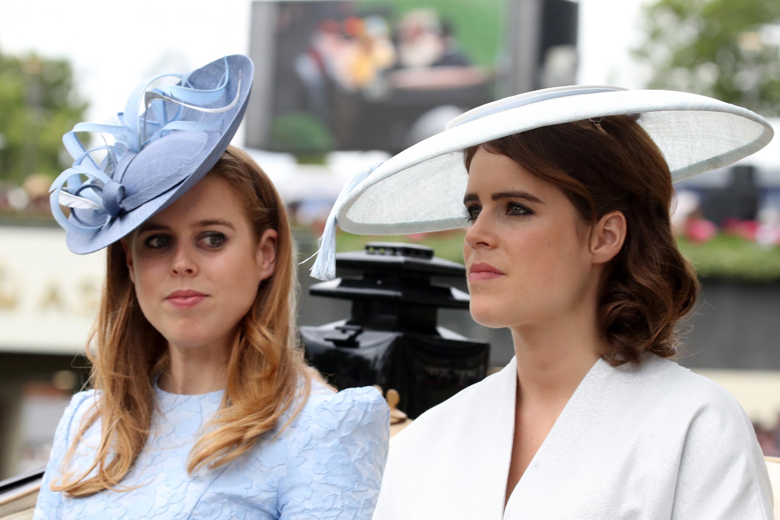 Princess Beatrice pictured alongside Princess Eugenie at Royal Ascot 2018