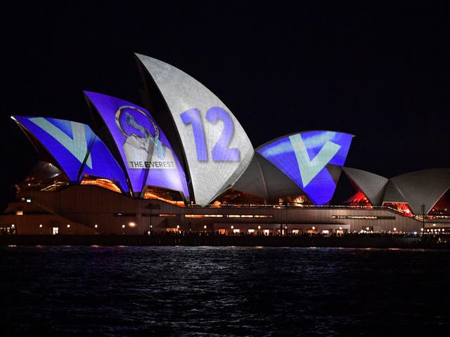 Protesters called for politicians to prevent use of the Sydney Opera House as an "advertising billboard"