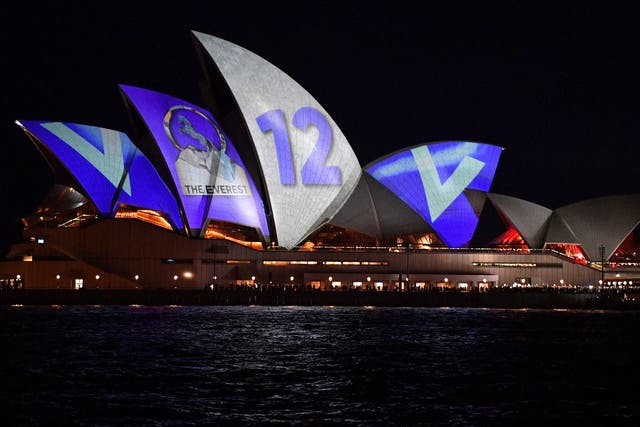 Protesters called for politicians to prevent use of the Sydney Opera House as an "advertising billboard"