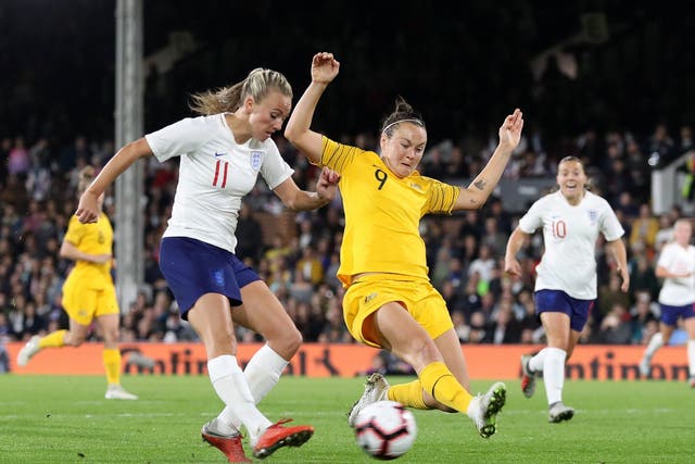 England's Toni Duggan in action at Craven Cottage