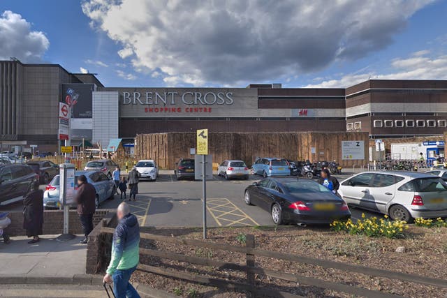 The incident took place at Brent Cross shopping centre in North London