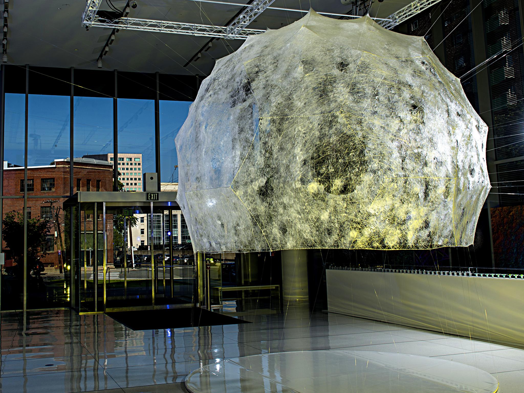 Oxman’s ‘The Silk Pavilion’, inspired by the way silkworms weave delicate cocoons from a single strand of silk (Getty)