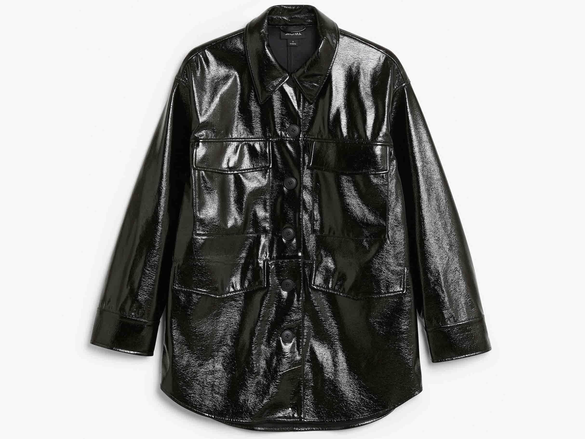 Monki patent jacket new arrivals