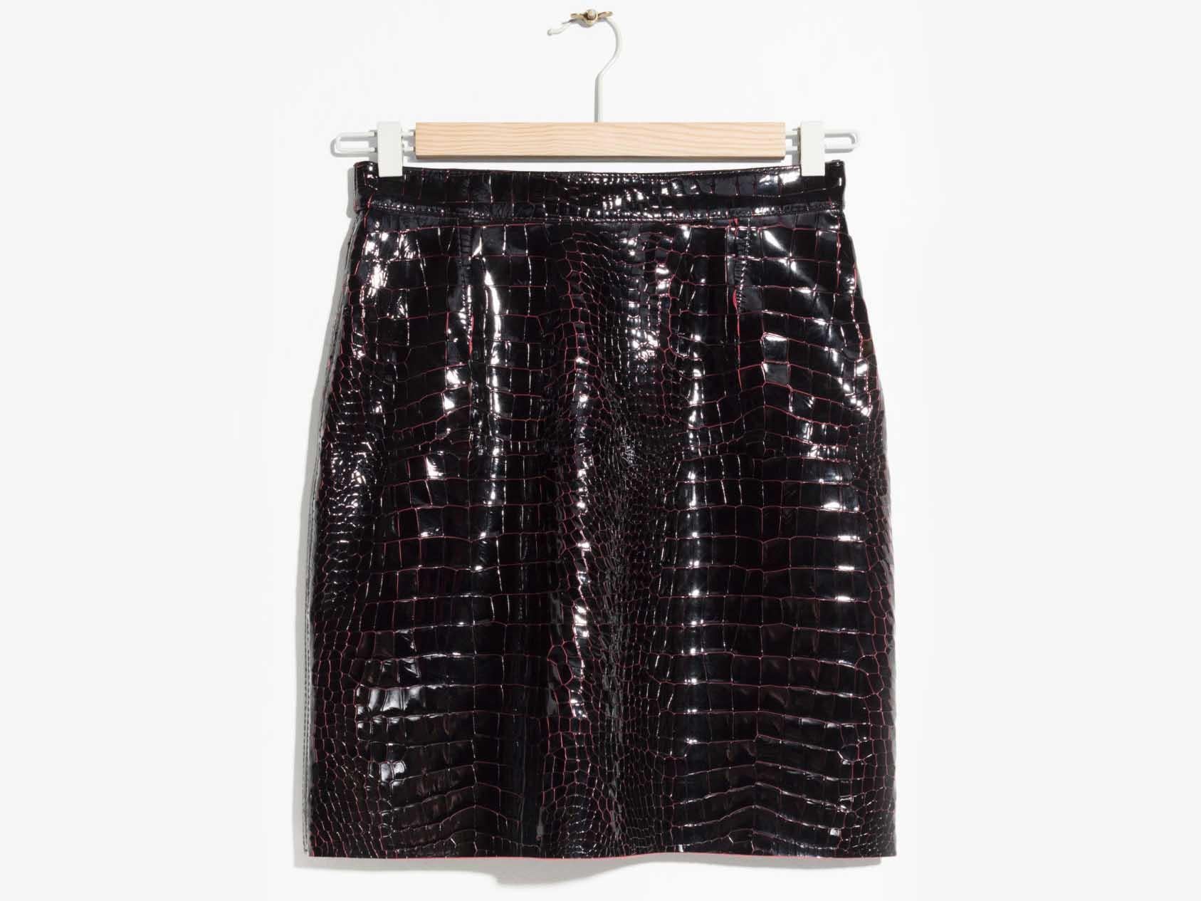 Croco Leather Skirt, £165, &amp; Other Stories