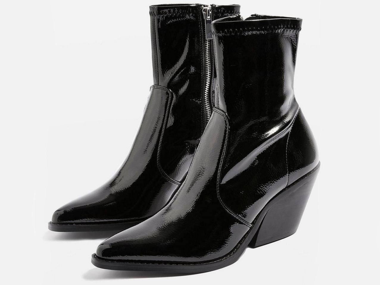 Mission Patent Western Boots, £65, Topshop