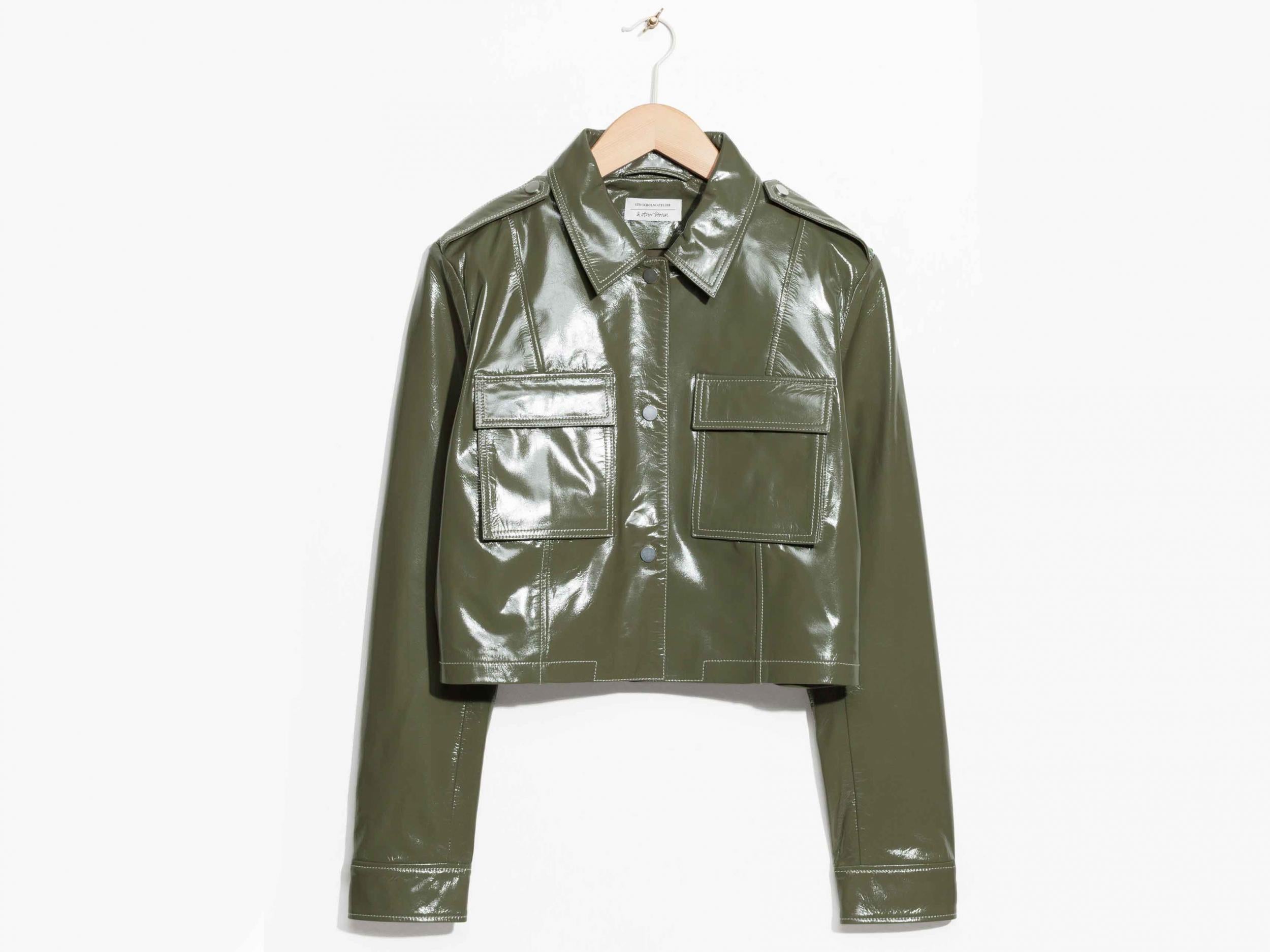 Patent Leather Utilitarian Jacket, £215, &amp; Other Stories