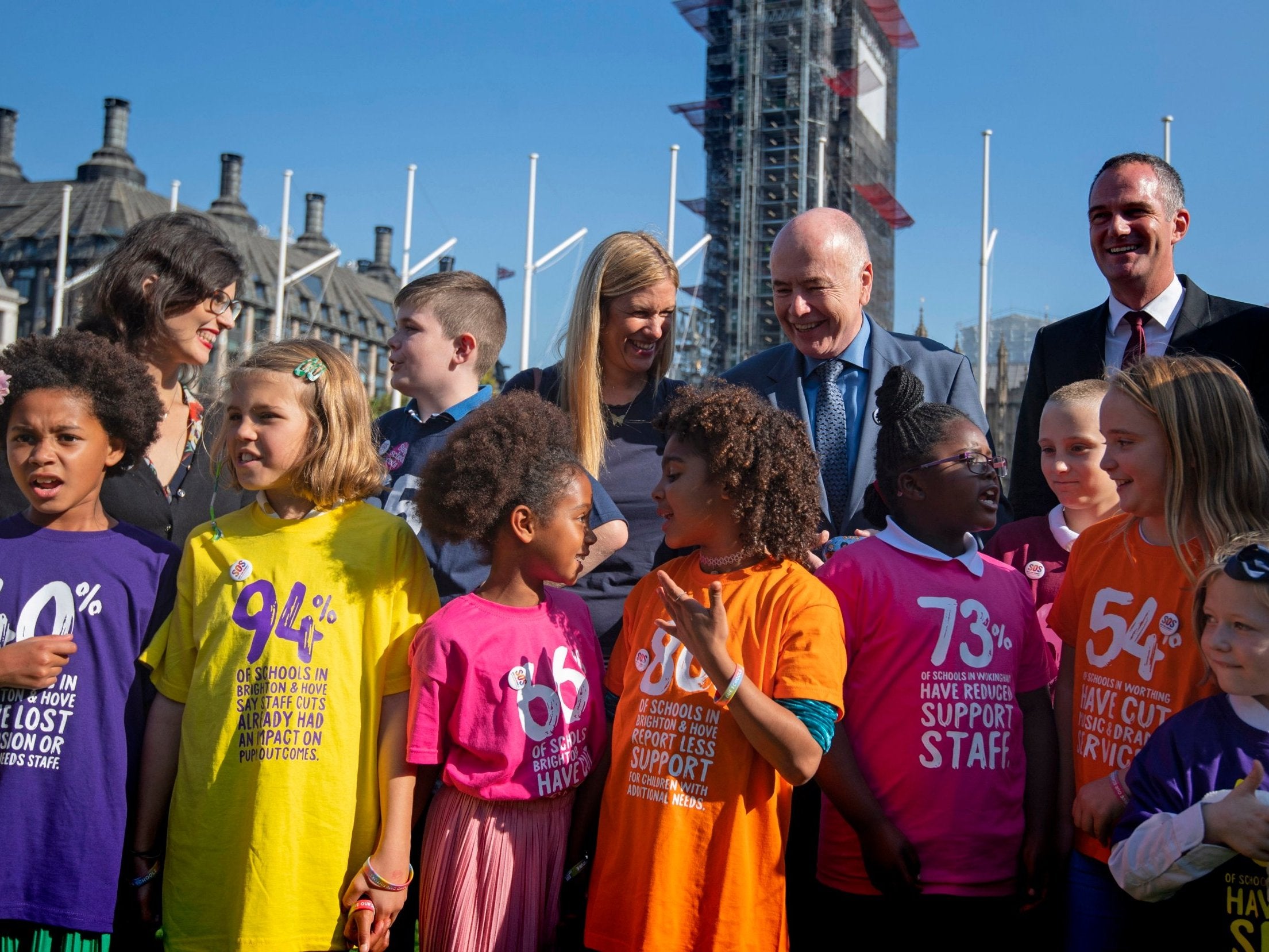 Children as young as five went to parliament to tell and sing their stories.