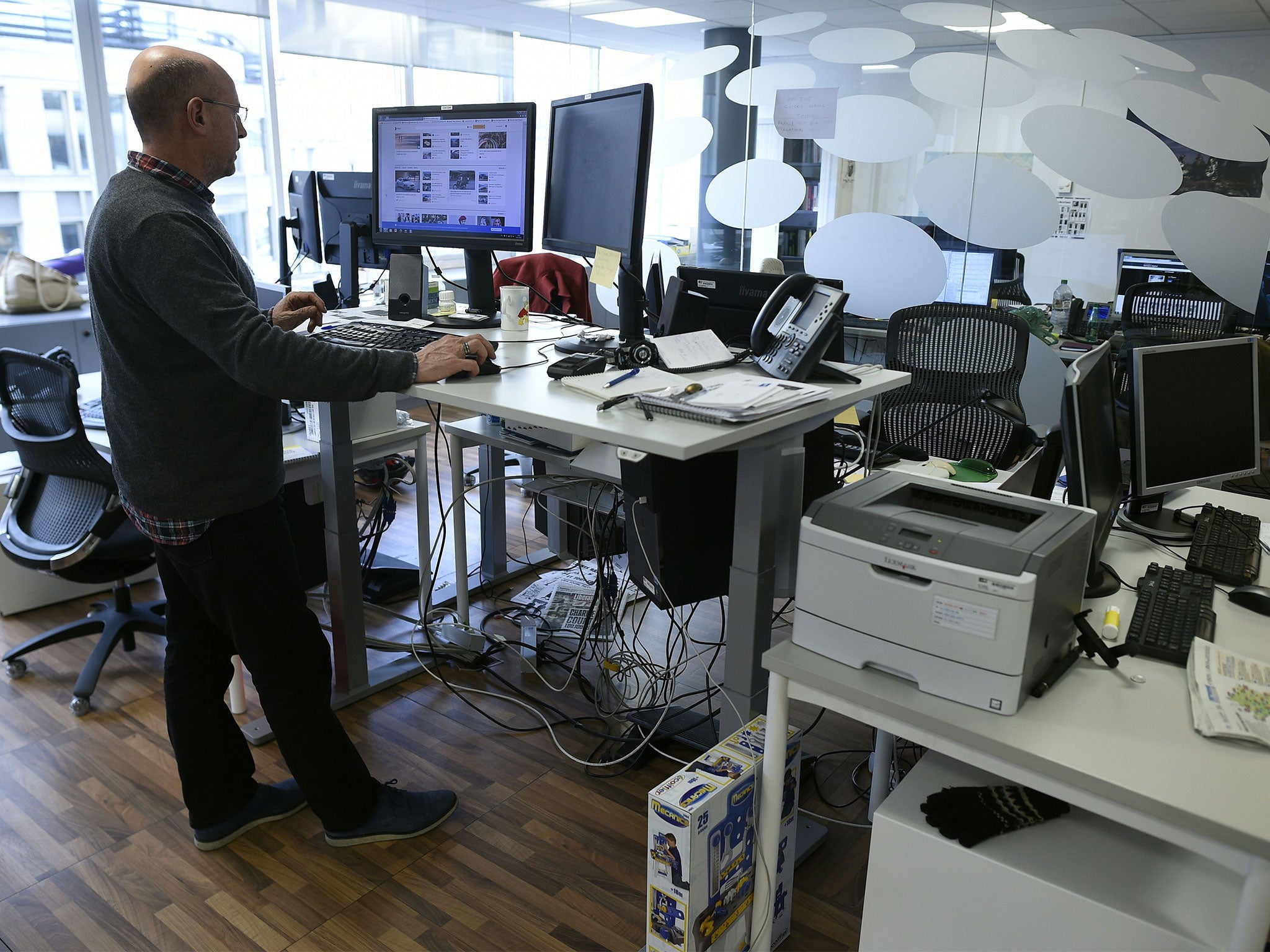 Standing desks have been claimed to increase the life expectancy of workers in normally sedentary jobs