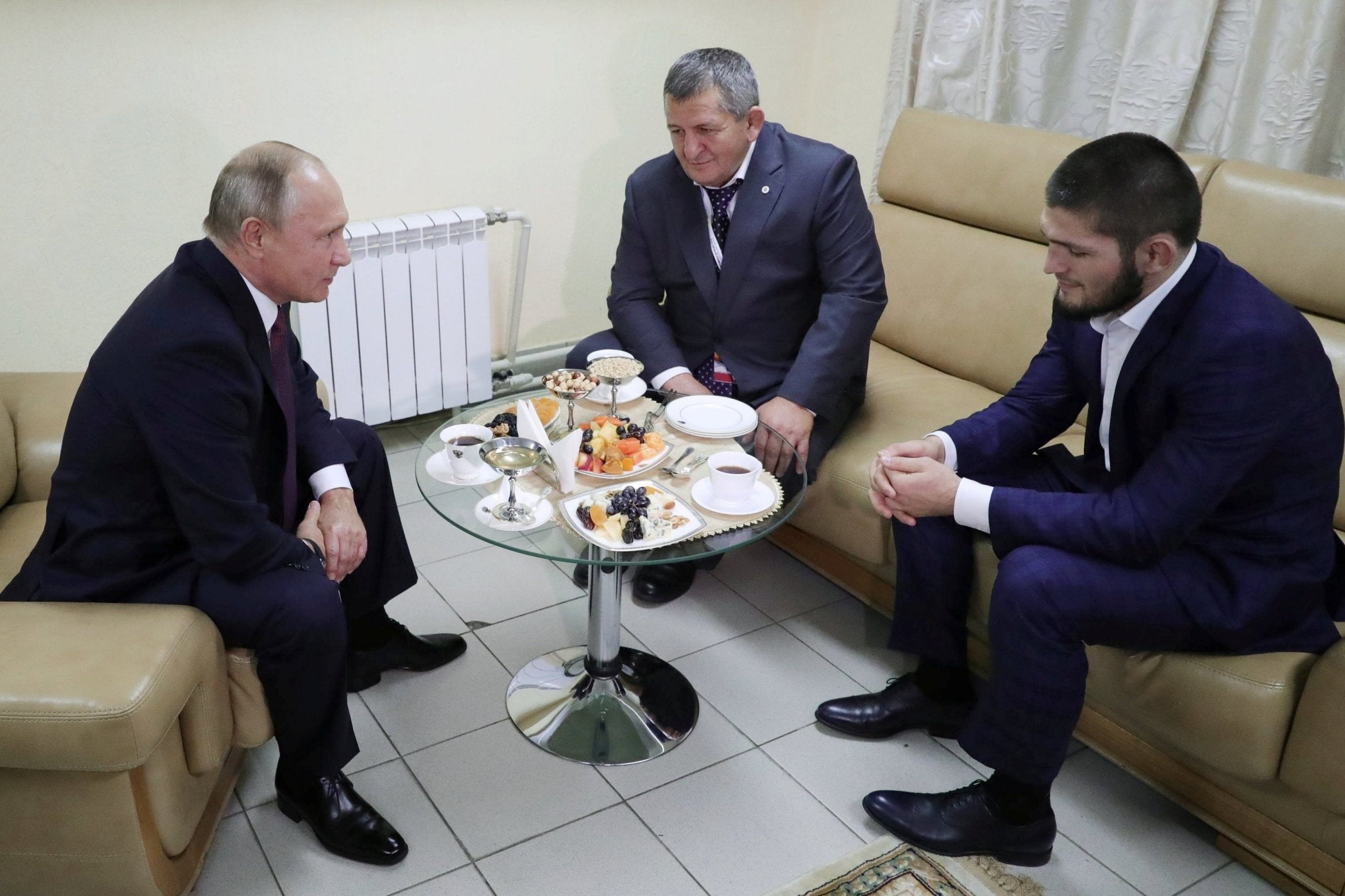 President Vladimir Putin met with Khabib Nurmagomedov and his father Abdulmanap