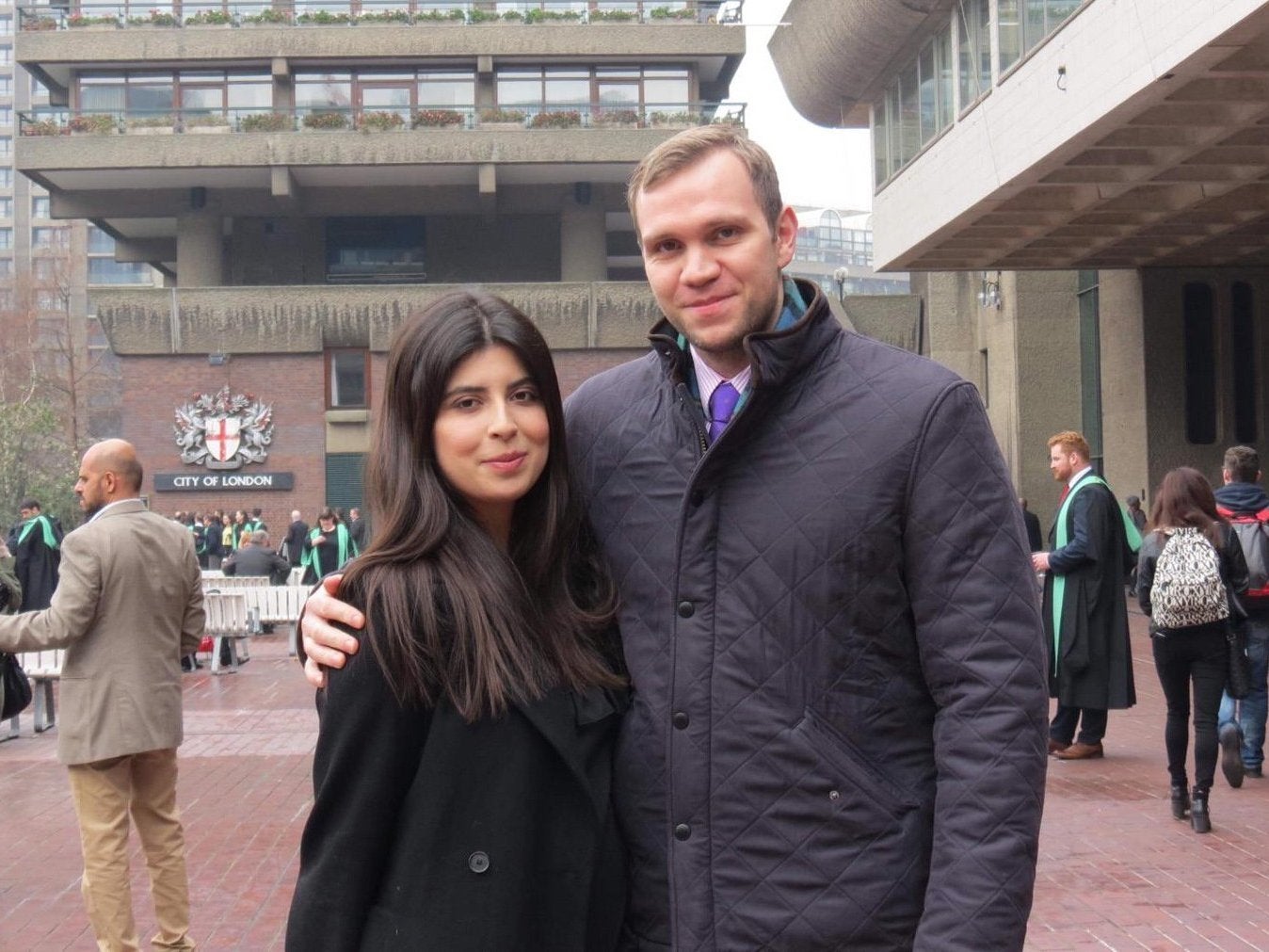 Matthew Hedges with his wife Daniela Tejada