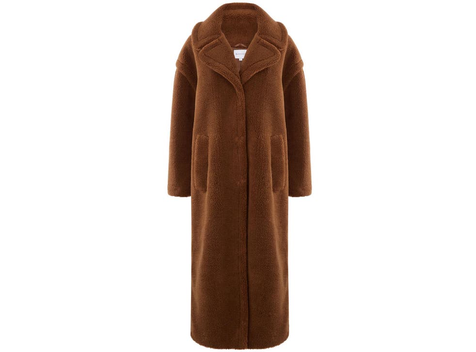A Teddy Coat Is The Item You Need In, Warehouse Camel Long Faux Fur Teddy Coat