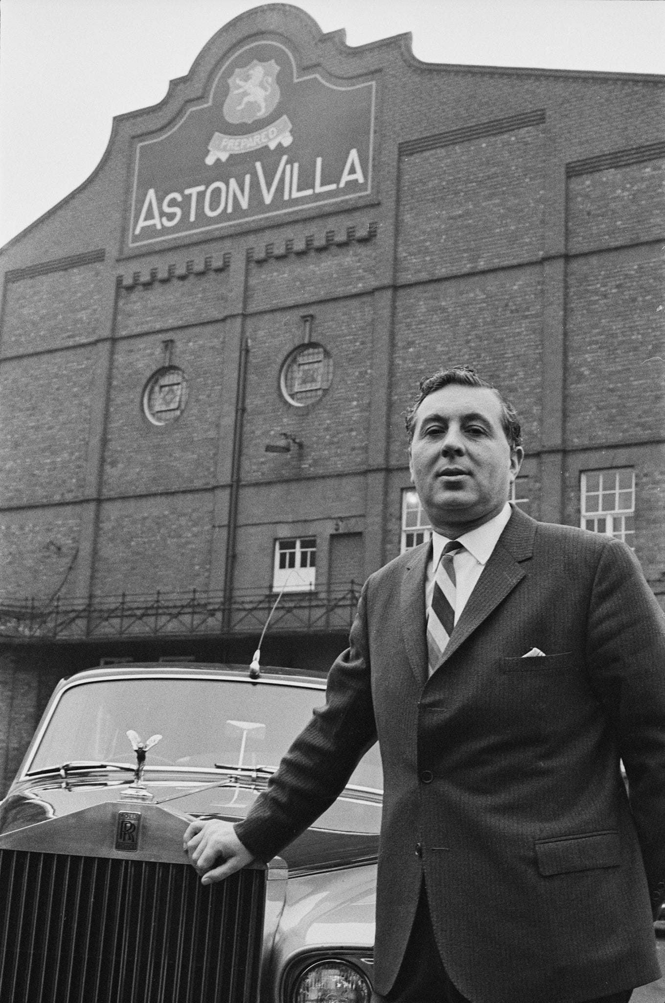 The new chairman parks his Rolls-Royce outside Villa Park in January 1969