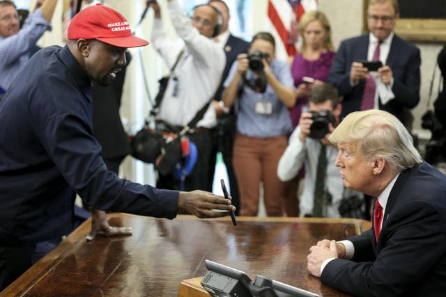 <p>Kanye West and Donald Trump at the White House</p>