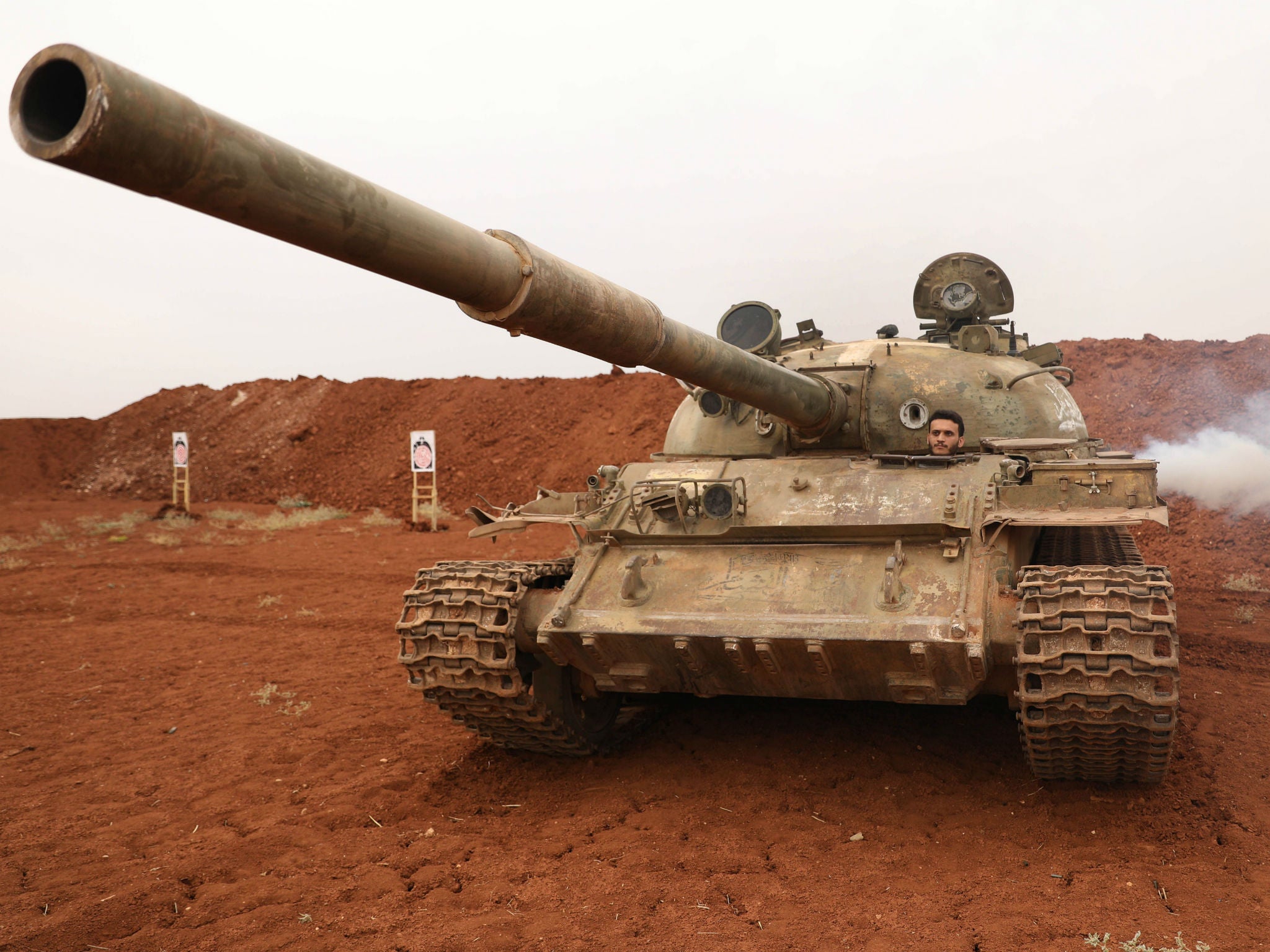 A Syrian opposition fighter in Idlib province