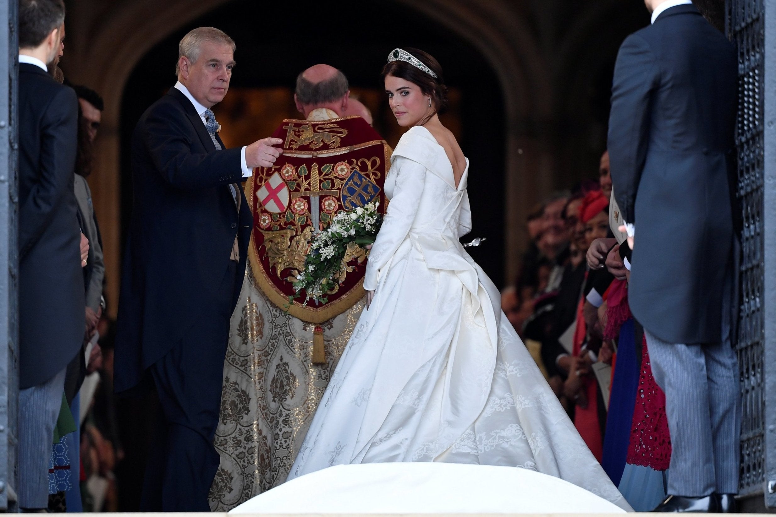 Royal wedding: Princess Eugenie wears Peter Pilotto and Christopher De Vos  dress, The Independent