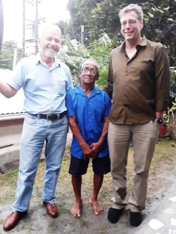 The writer was reunited in the Seychelles with Derek Seton and Rolly Tambara, who were held in captivity together