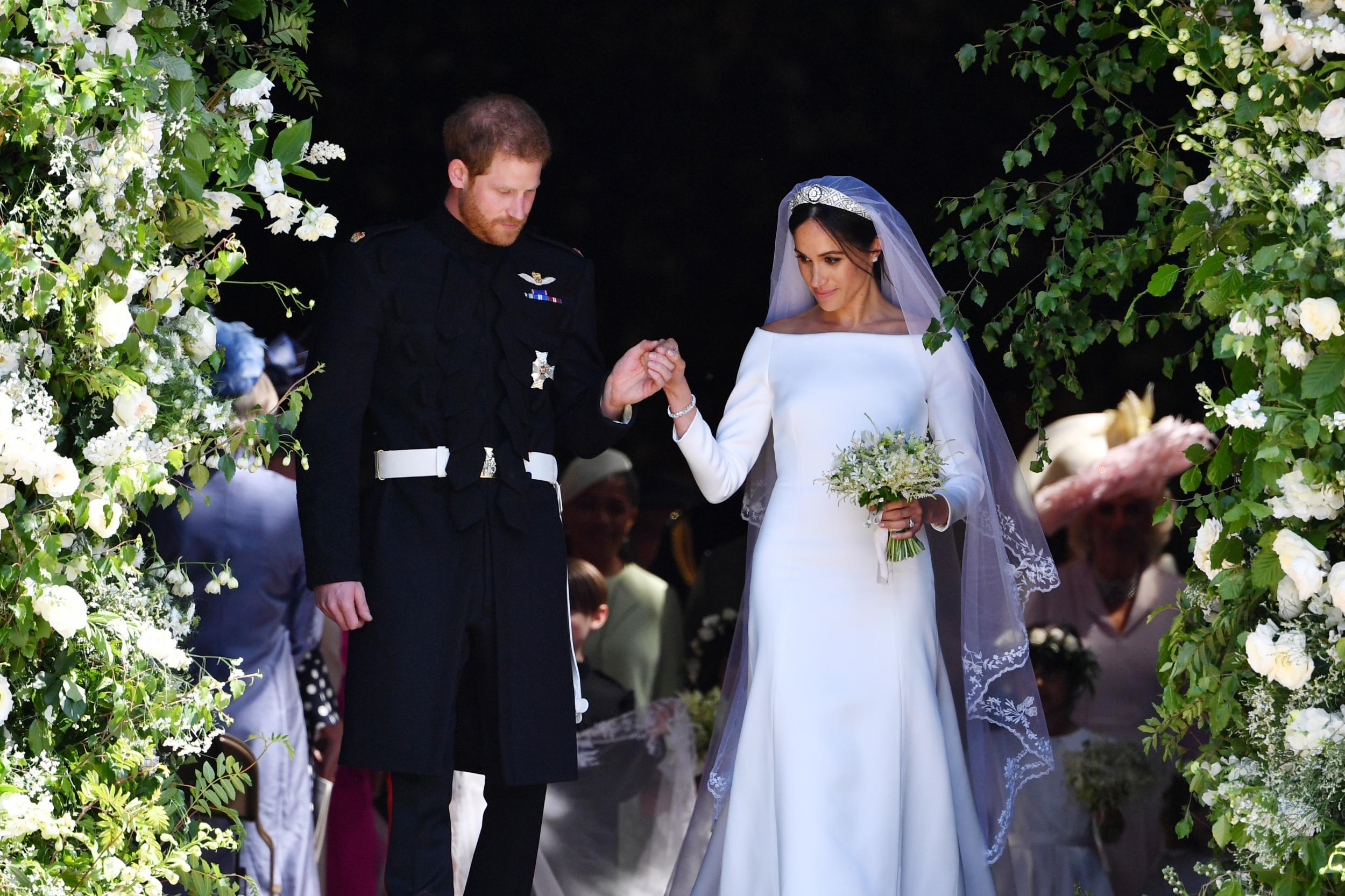The Duchess of Sussex wore a Givenchy gown for her wedding to Prince Harry in May