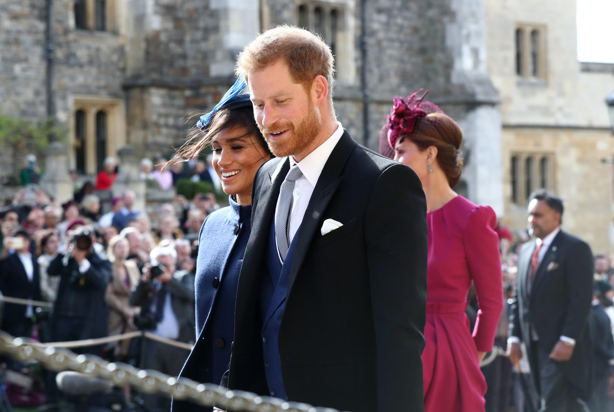 The Duke and Duchess of Sussex leaving St George's Chapel