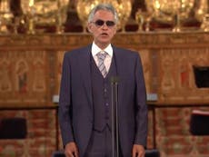 Andrea Bocelli's powerful performance at Princess Eugenie's wedding