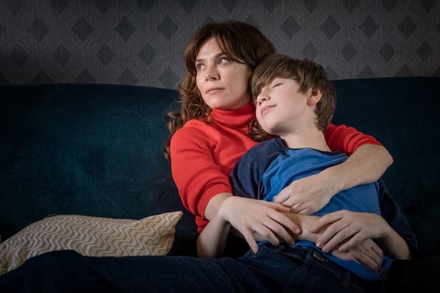 Anna Friel as Vicky and Callum Booth-Ford as Max, who becomes Maxine, in ‘Butterfly’
