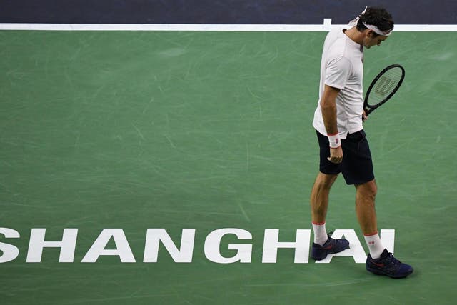 Roger Federer was competing in his first ATP tournament since a shock last-16 exit at the US Open