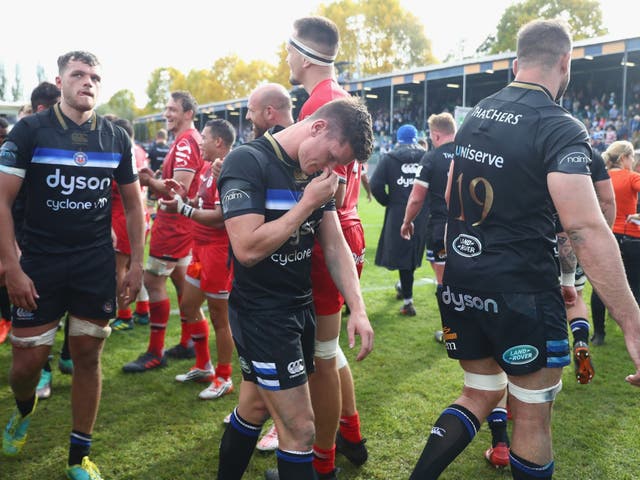 Freddie Burns was dejected after missing a late chance to score a match-winning try