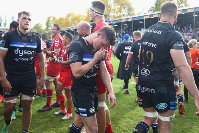 Freddie Burns was dejected after missing a late chance to score a match-winning try