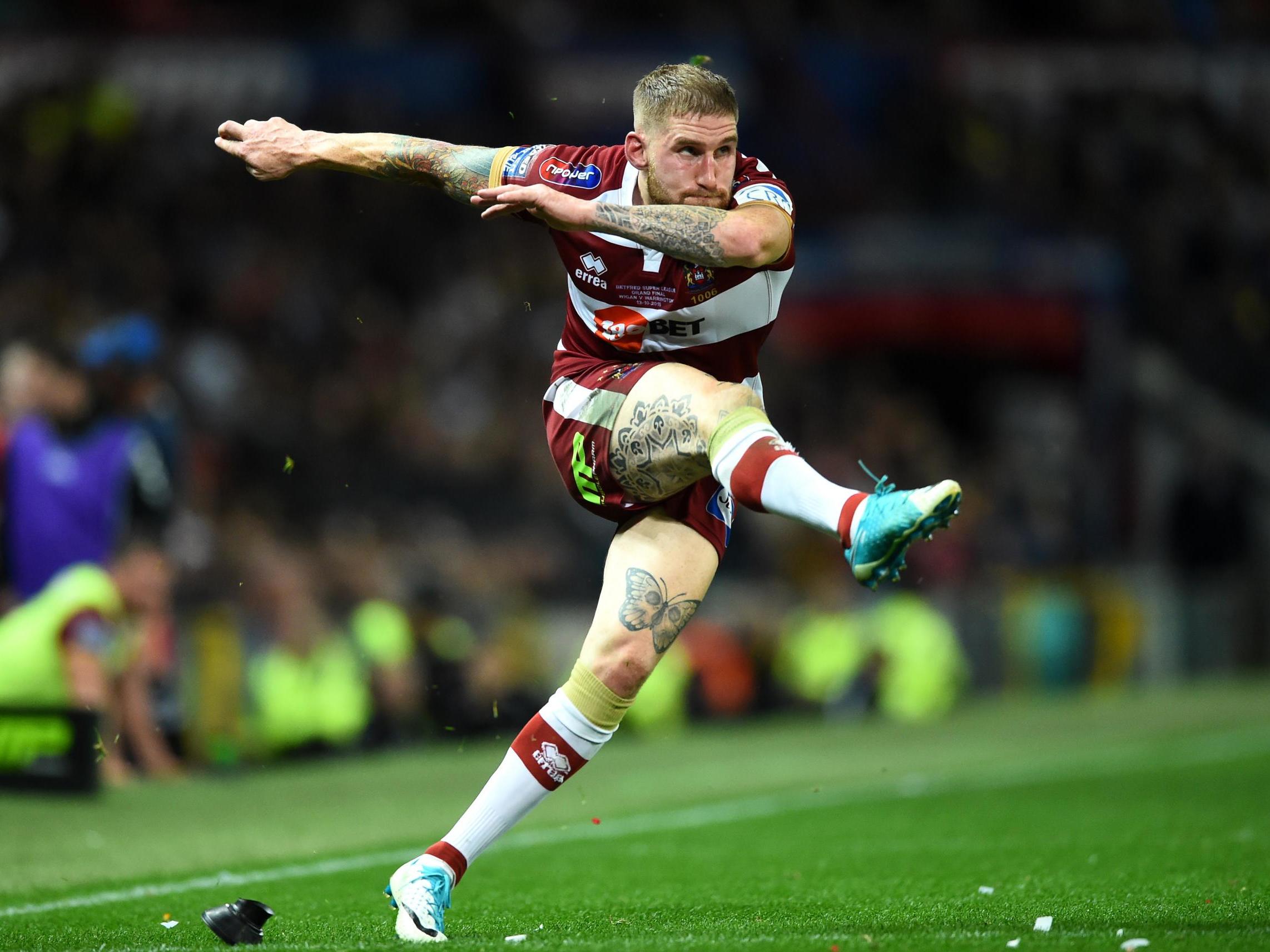 Sam Tomkins in action for Wigan Warriors