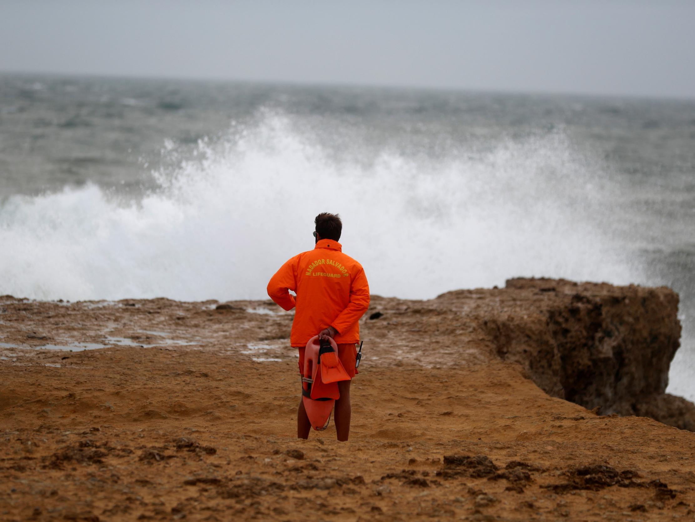 Authorities advised people to stay away from the coast