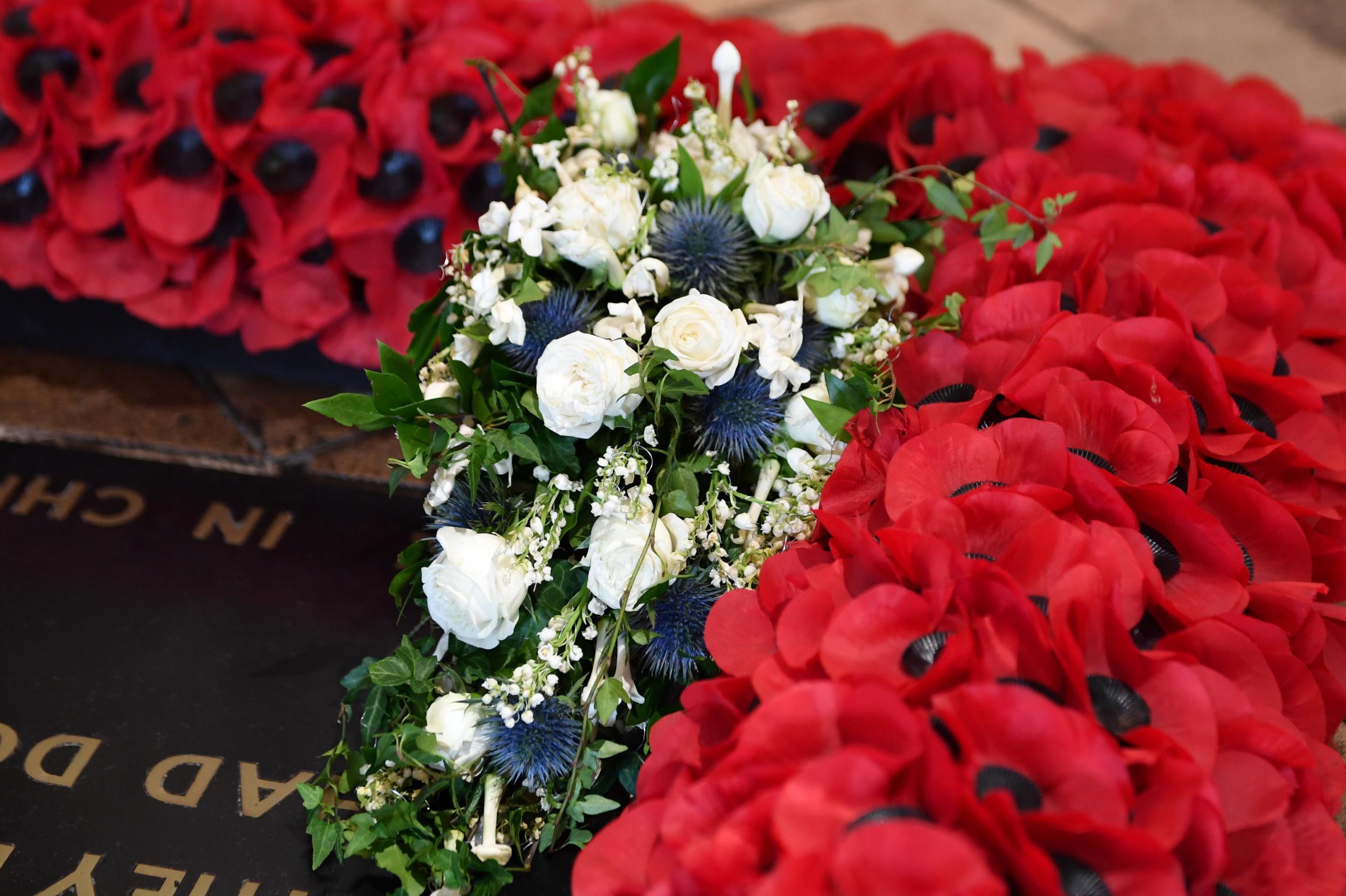The bride’s bouquet was placed on the grave of the Unknown Warrior (Getty)