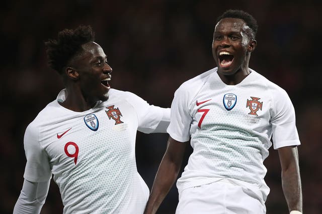 Bruma of Portugal celebrates after he scores his team's third goal