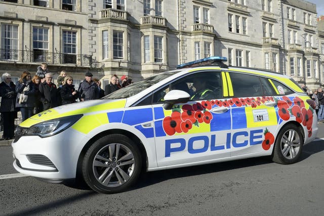 A police car in Dorset last year. Has it all gone too far?