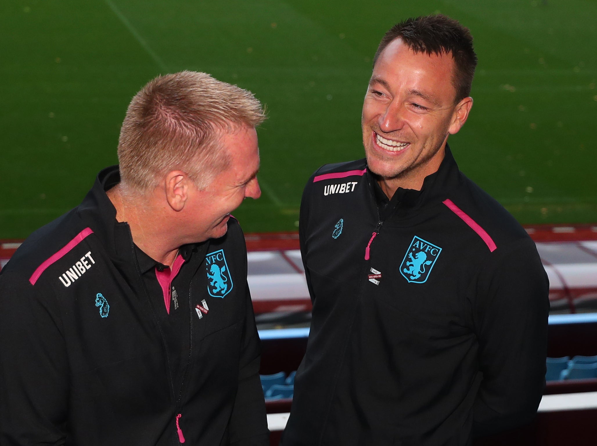 Dean Smith and his new assistant, John Terry