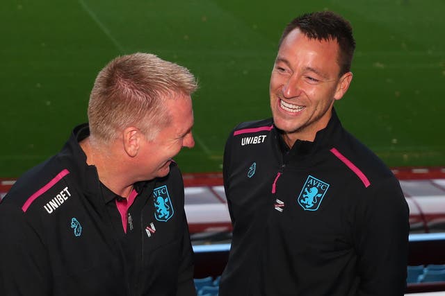 Dean Smith and his new assistant, John Terry