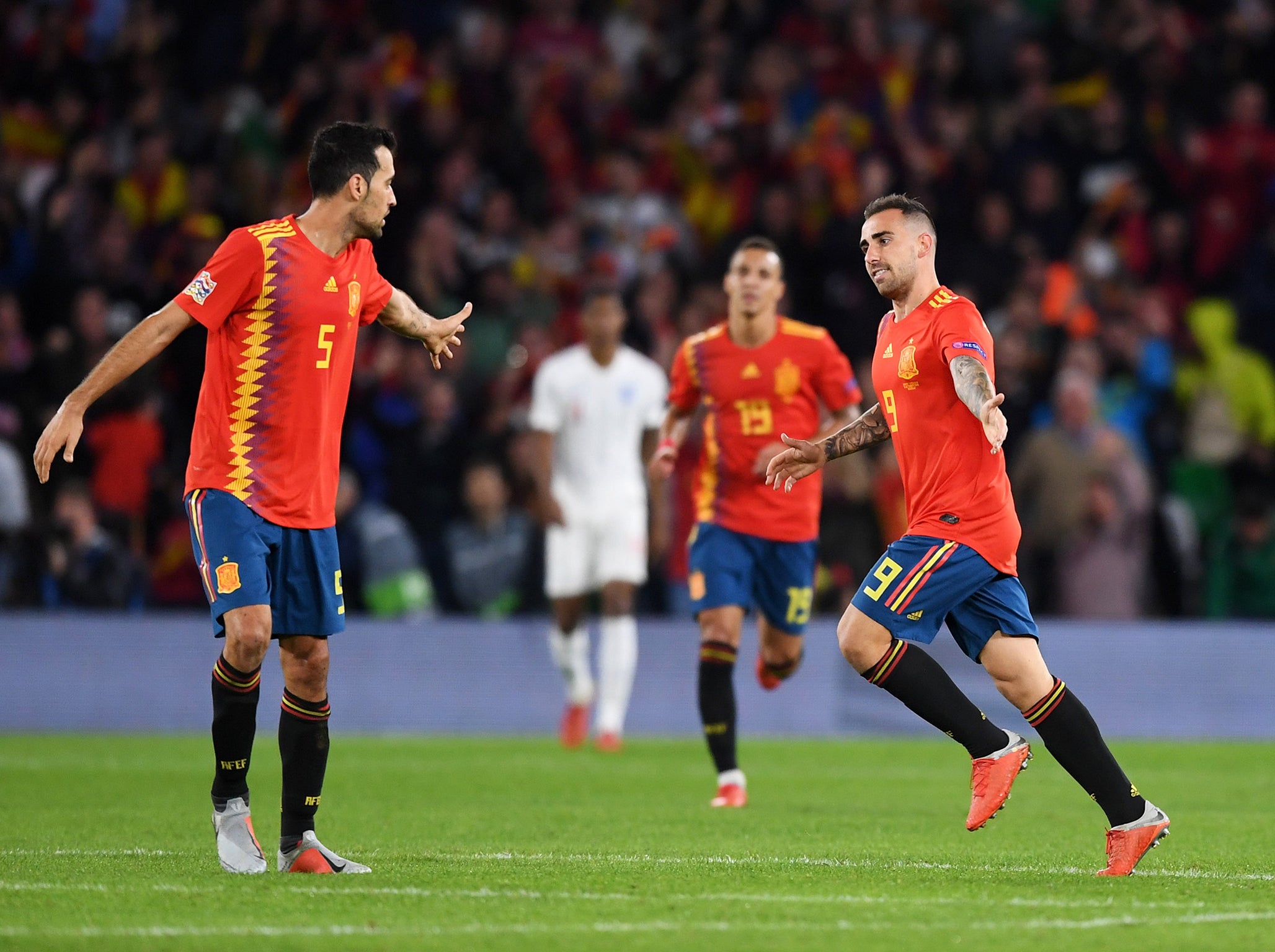 Paco Alcacer pulled one back for Spain