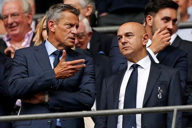FA chief executive with Spurs chairman Daniel Levy