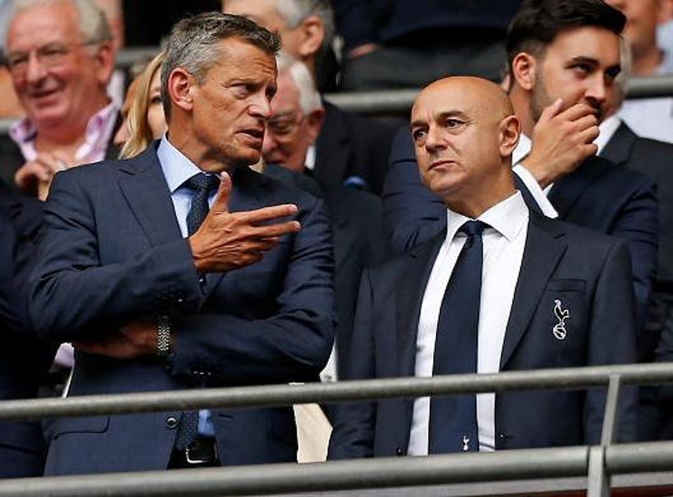 FA chief executive with Spurs chairman Daniel Levy